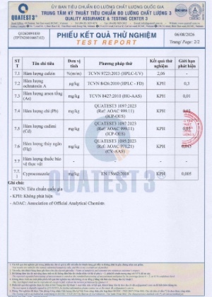 xét nghiệm cà phê sạch
